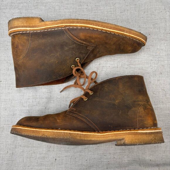 Clarks Originals Desert Boot Brown Leather Beeswax Chukka Lace Up Women's 8.5 - Picture 11 of 11
